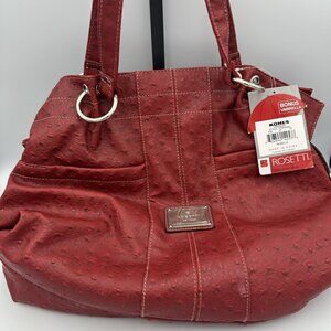 Rosetti Red Faux Leather Tote Bag